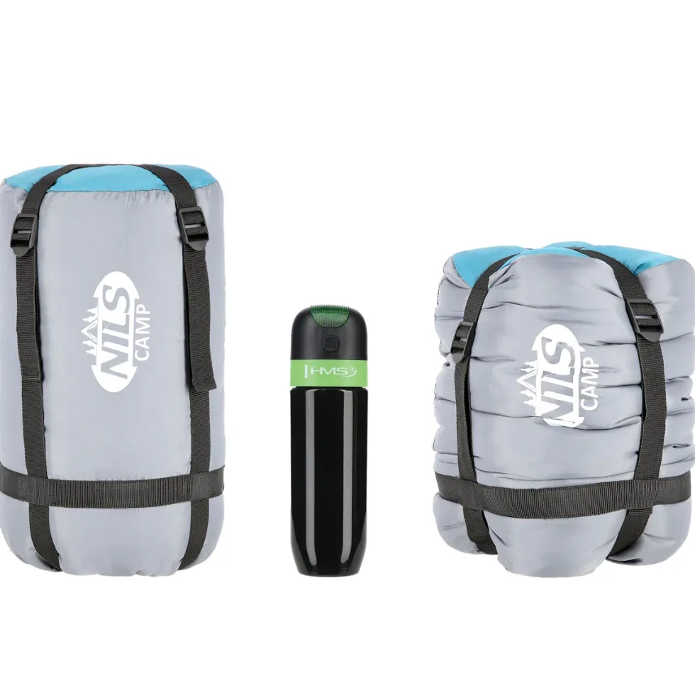 NILS Camp Slaapzak - Grijs/Blauw- Maat M