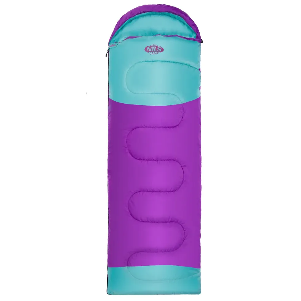 NILS Camp Slaapzak - Paars/Turquoise - Maat M