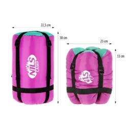 NILS Camp Slaapzak - Paars/Turquoise - Maat M