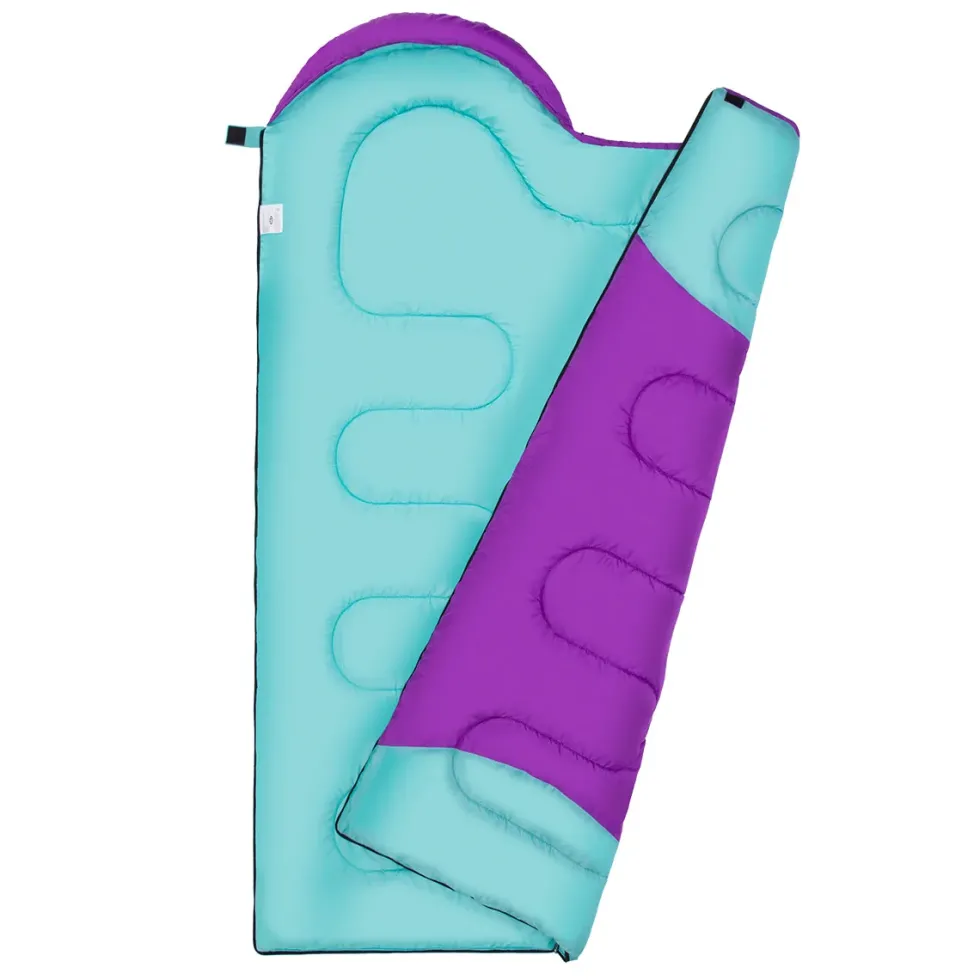 NILS Camp Slaapzak - Paars/Turquoise - Maat M