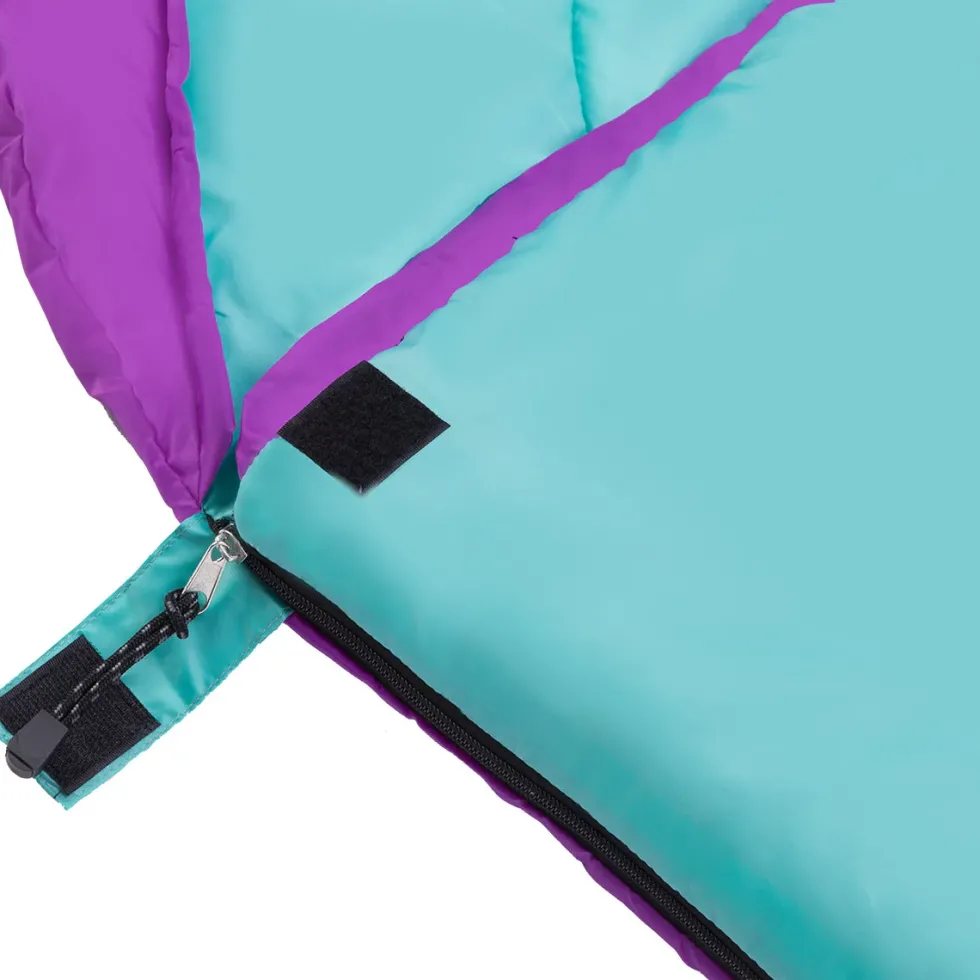 NILS Camp Slaapzak - Paars/Turquoise - Maat M