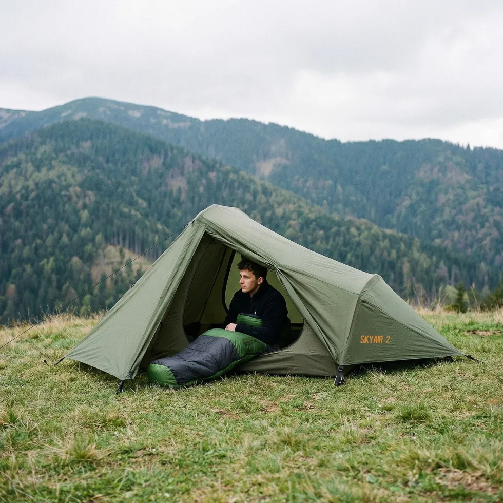 NILS Camp Ultra Light Slaapzak - 710 gr - Zwart/Groen