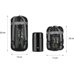 NILS Camp Ultra Light Slaapzak - 710 gr - Zwart/Groen