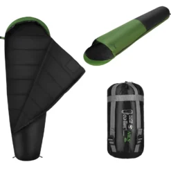 NILS Camp Ultra Light Slaapzak - 710 gr - Zwart/Groen