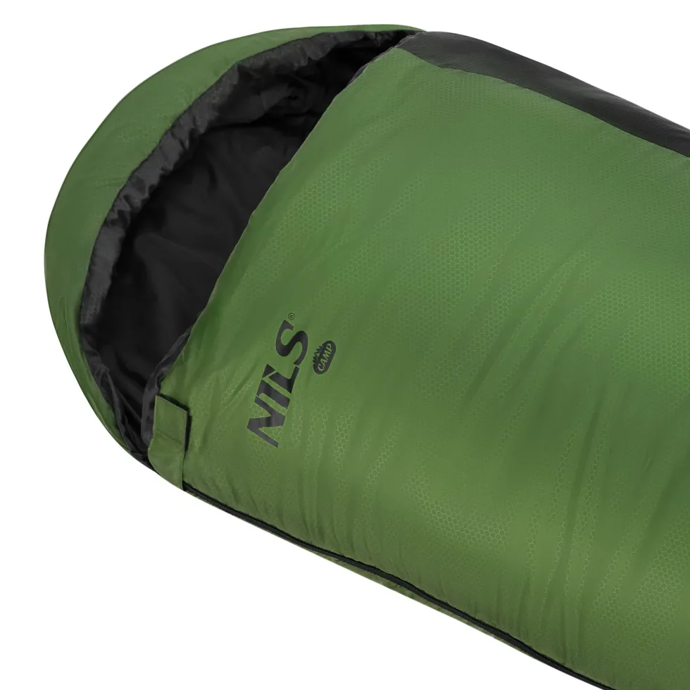 NILS Camp Ultra Light Slaapzak - 710 gr - Zwart/Groen