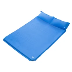 NILS Camp Zelfopblazende Slaapmat met Kussen - 2-persoons - Blauw