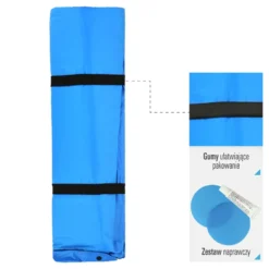 NILS Camp Zelfopblazende Slaapmat met Kussen - 2-persoons - Blauw