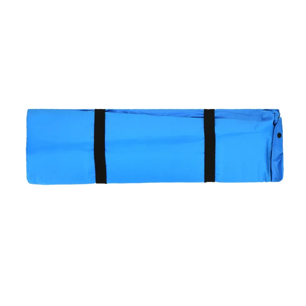NILS Camp Zelfopblazende Slaapmat met Kussen - 2-persoons - Blauw
