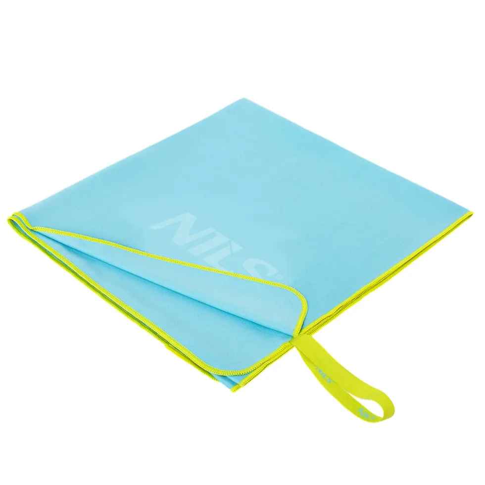 NILS Microvezel Handdoek - Blauw/Groen - 140 x 70 cm