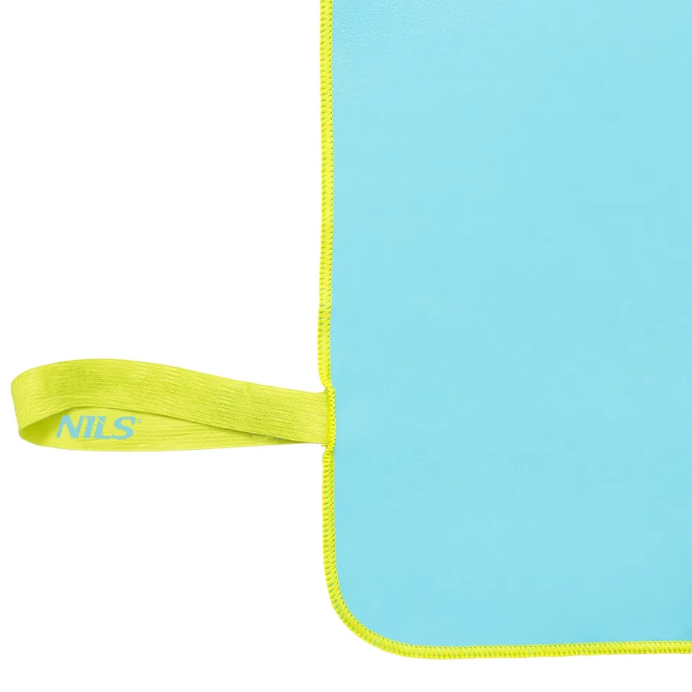 NILS Microvezel Handdoek - Blauw/Groen - 140 x 70 cm