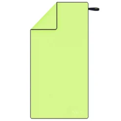 NILS Microvezel Handdoek - Groen/Zwart - 140 x 70 cm