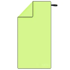 NILS Microvezel Handdoek - Groen/Zwart - 140 x 70 cm