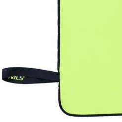 NILS Microvezel Handdoek - Groen/Zwart - 140 x 70 cm