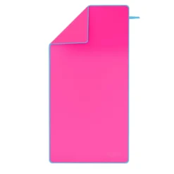 NILS Microvezel Handdoek - Roze/Blauw - 140 x 70 cm