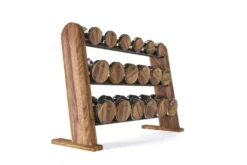 Nohrd Dumbbellset van 36 - Incl. Opbergrek - Walnoot