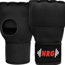NRG Fitness Gel Binnenhandschoenen met Bandage - Zwart