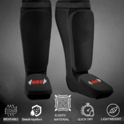 NRG Fitness SIBB Scheenbeschermers Shin & Instep - Zwart