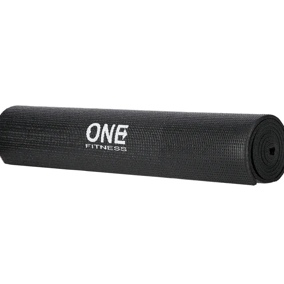 One Fitness Yogamat - Zwart - 6 mm