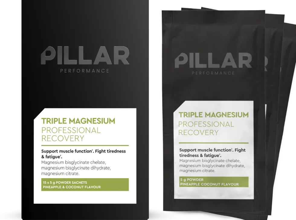 PILLAR Performance Triple Magnesium Travel Pack - 15 x 5 gr - Pineapple & Coconut