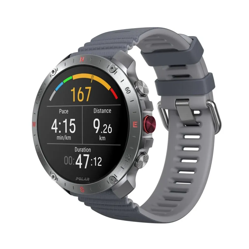 Polar Grit X2 Pro Premium Outdoor Smart Watch - Stone Grey - S/L