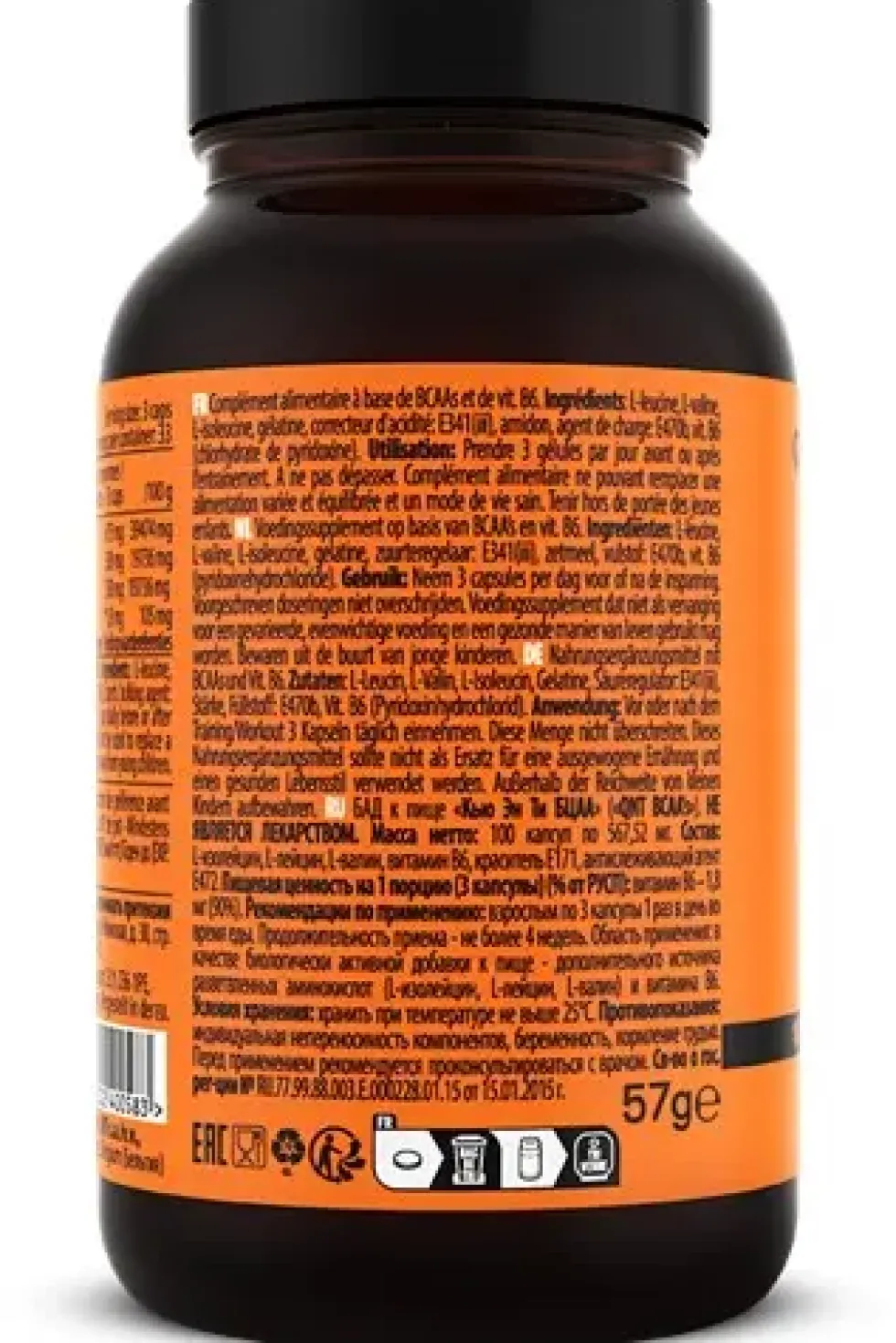 QNT BCAA's + Vitamine B6 - 100 Capsules