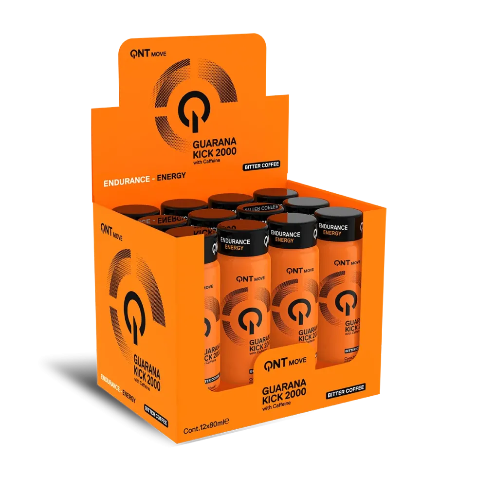 QNT Guarana Kick 2000 mg - Bitter Coffee - 12 x 80 ml