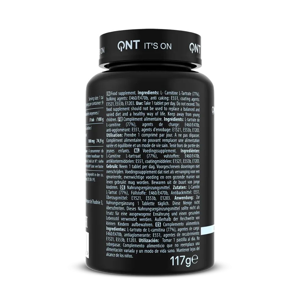 QNT Maxi L-Carnitine - 1000 mg - 90 Tabletten