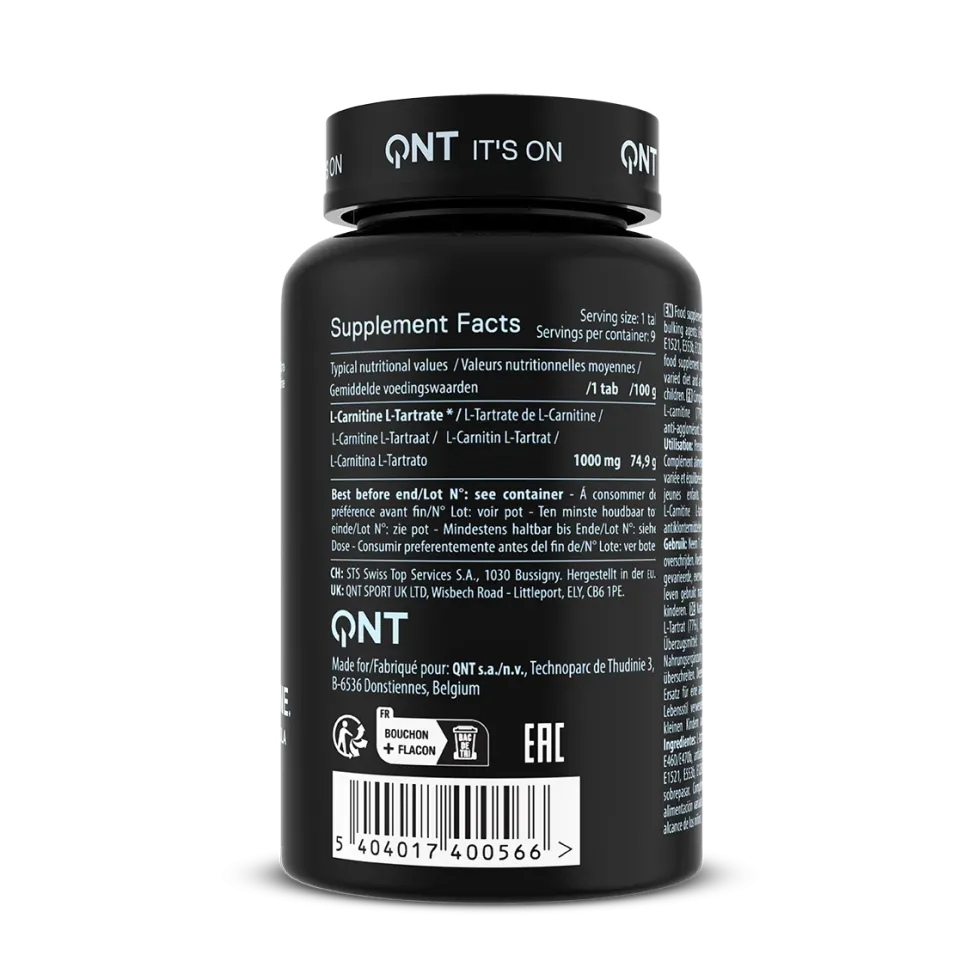QNT Maxi L-Carnitine - 1000 mg - 90 Tabletten