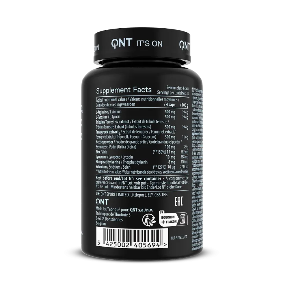 QNT Testek - Natuurlijke Testosteron Booster - 120 Capsules