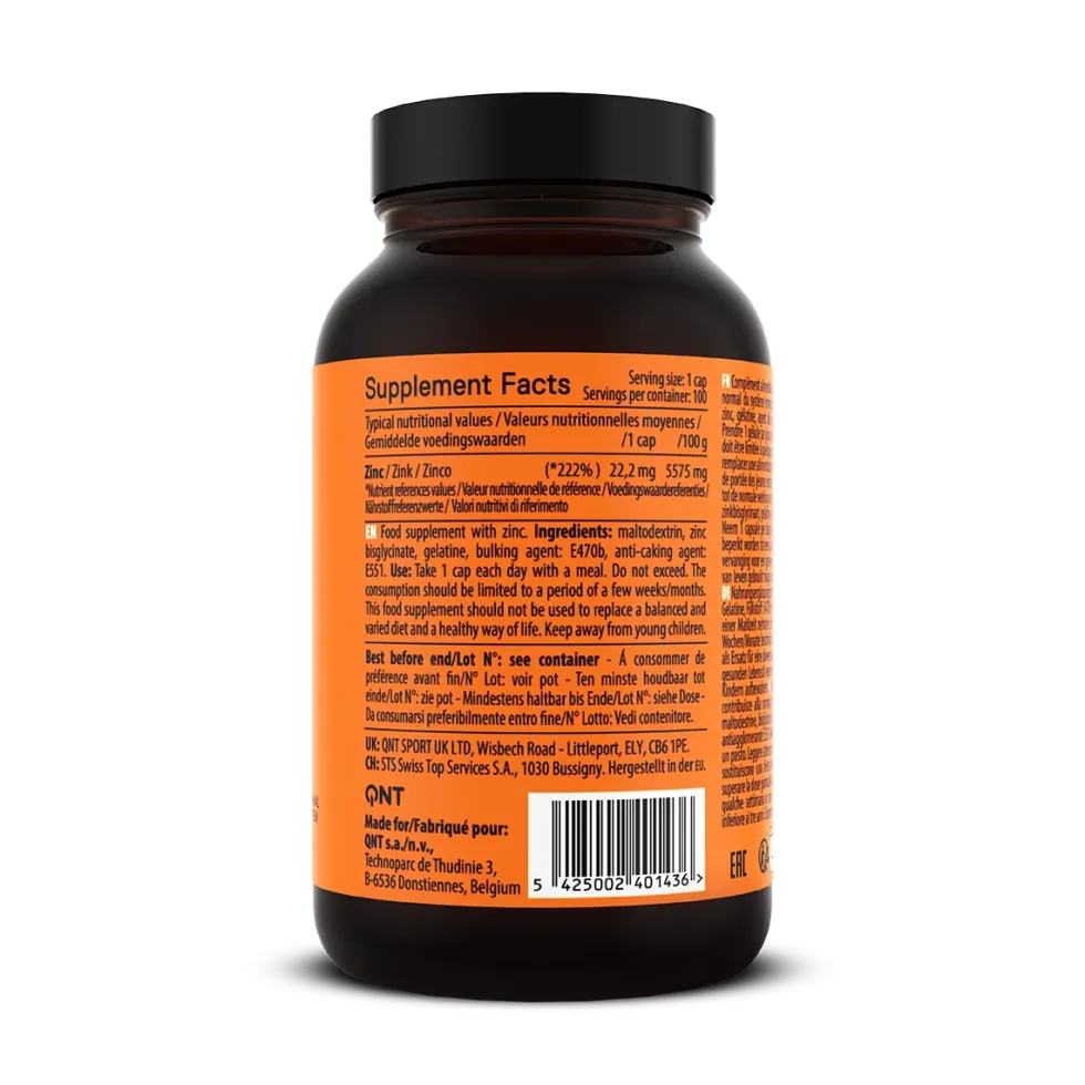 QNT Zinc - Zink - 100 Capsules