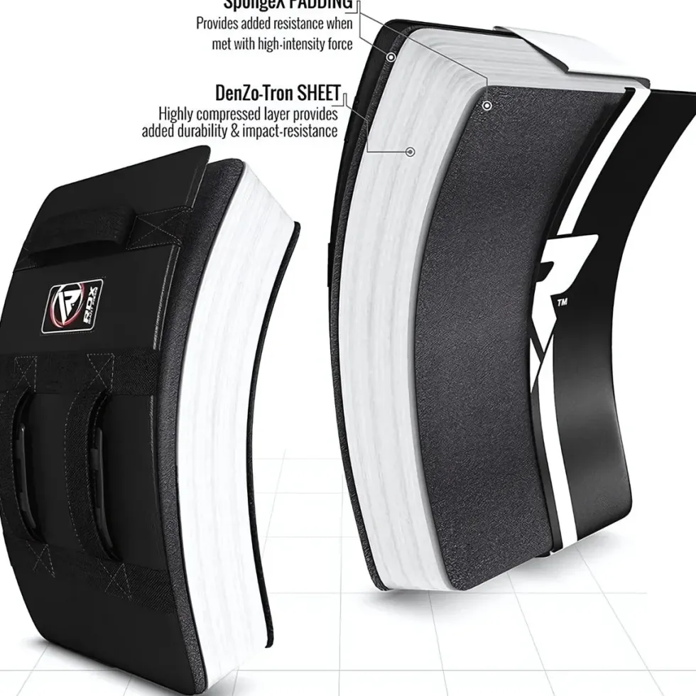 RDX Sports T1 Gebogen Stootkussen - Zwart