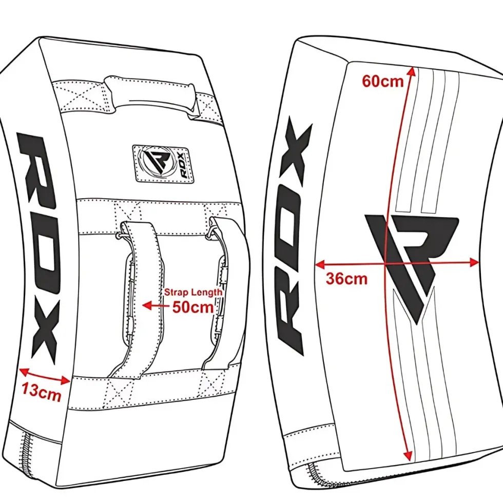 RDX Sports T1 Gebogen Stootkussen - Zwart