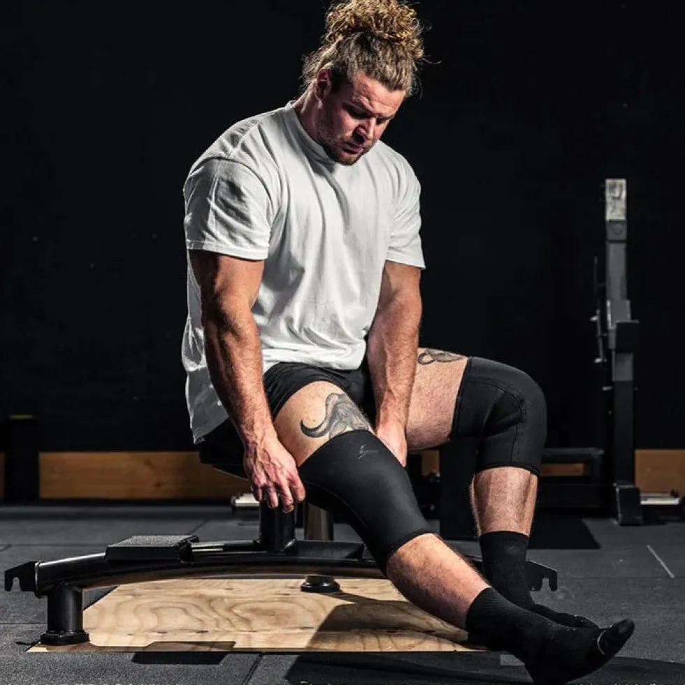 Reeva Powerlifting Knee Sleeves - Zwart