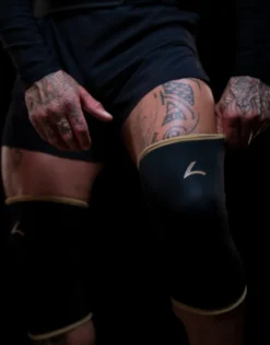 Reeva Powerlifting Knee Sleeves - Knie Bandages - 7 mm - Goud