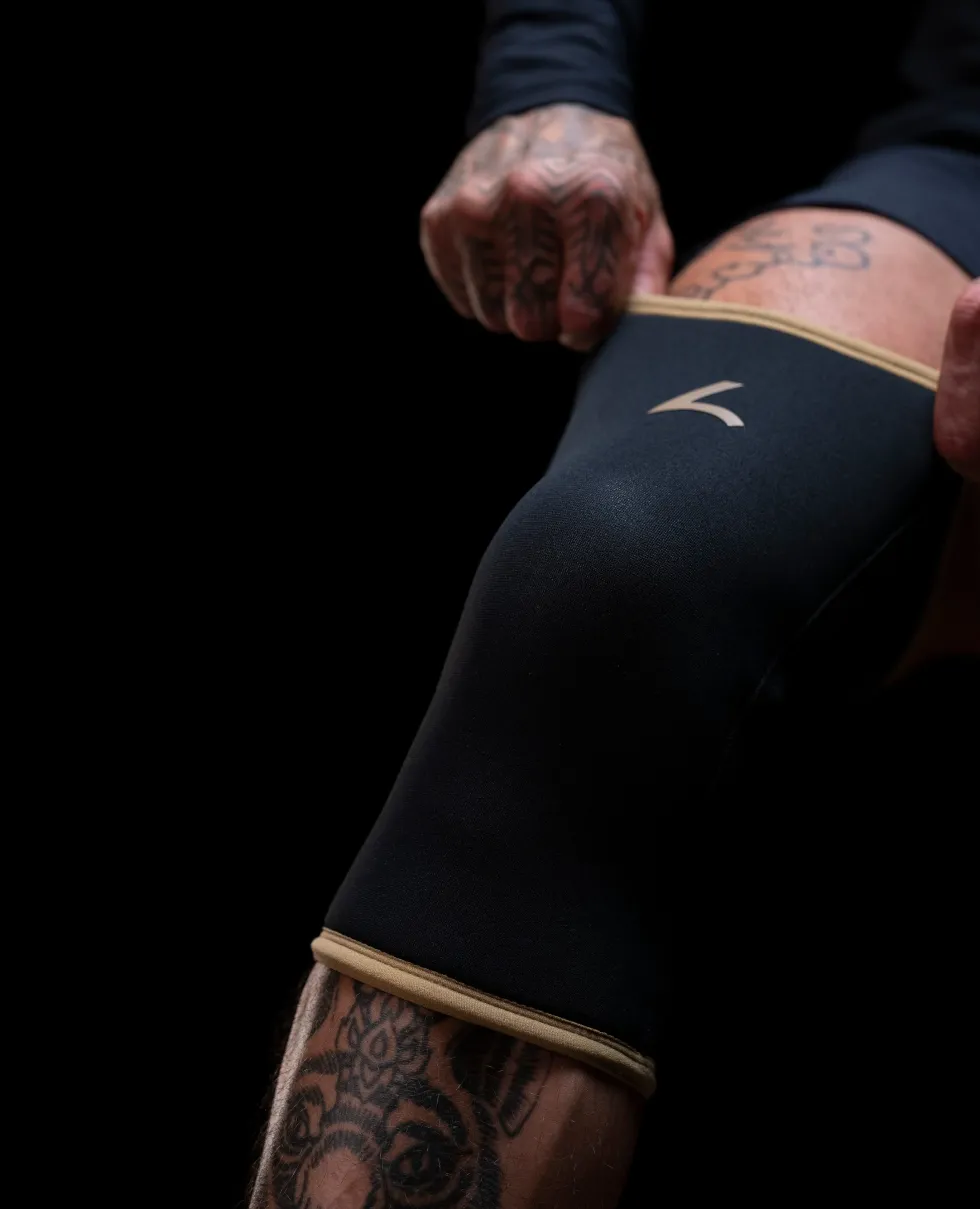 Reeva Powerlifting Knee Sleeves - Knie Bandages - 7 mm - Goud