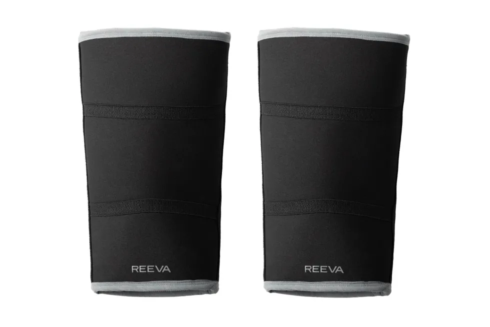 Reeva Powerlifting Knee Sleeves - Knie Bandages - 7 mm - Grijs