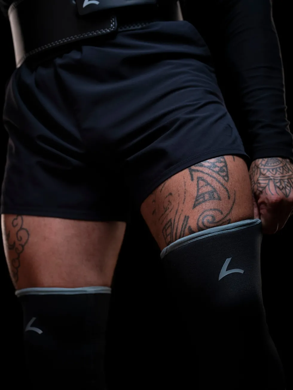 Reeva Powerlifting Knee Sleeves - Knie Bandages - 7 mm - Grijs