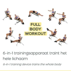 Rock Gym 6-in-1 Trainingsbank - Buikspierbank