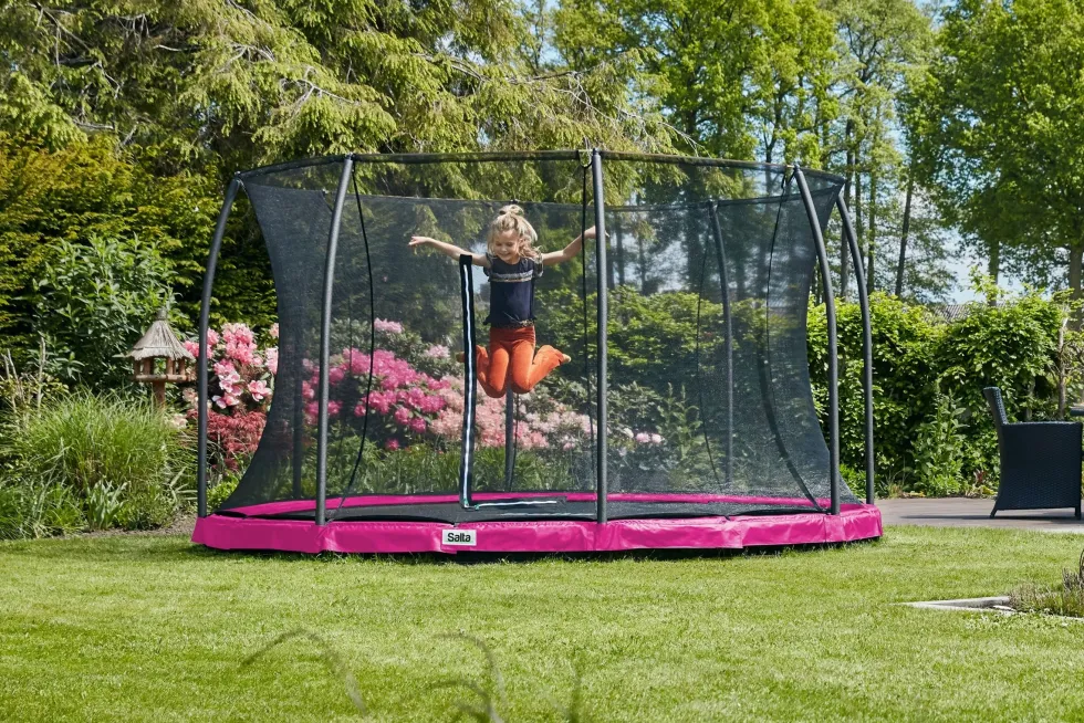 Salta Comfort Edition Ground Trampoline met Veiligheidsnet - 183 cm - Roze