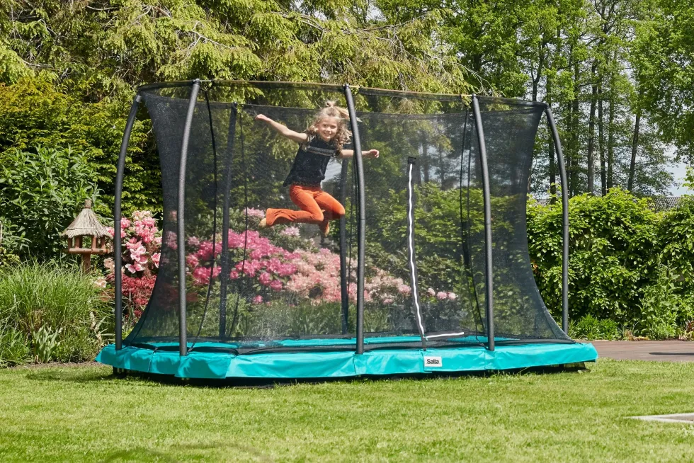 Salta Comfort Edition Ground Trampoline met Veiligheidsnet - 305 x 214 cm - Groen