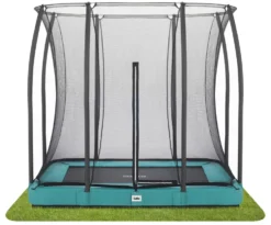 Salta Comfort Edition Ground Trampoline met Veiligheidsnet - 153 x 214 cm - Groen