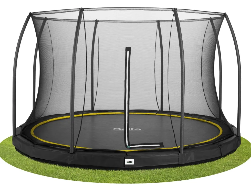 Salta Comfort Edition Ground Trampoline met Veiligheidsnet - 366 cm - Zwart