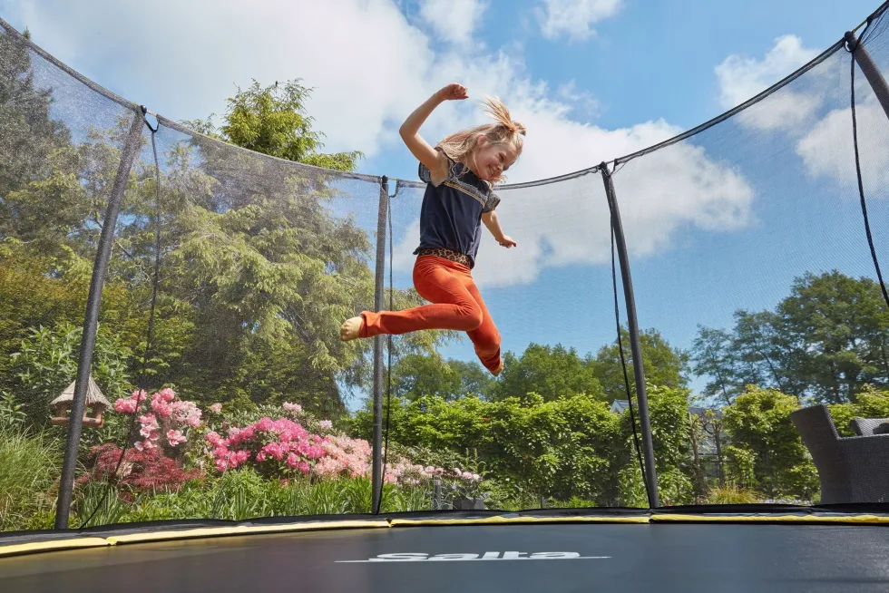 Salta Comfort Edition Ground Trampoline met Veiligheidsnet - 366 cm - Zwart