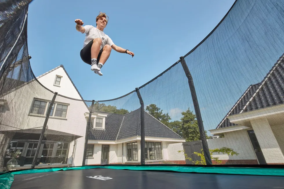 Salta First Class Trampoline met Veiligheidsnet - 366 x 214 cm - Groen