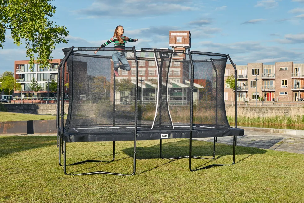 Salta Premium Edition Trampoline met Veiligheidsnet - Zwart - 214 x 305 cm