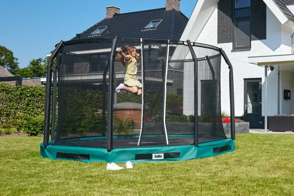 Salta Premium Ground Trampoline met Veiligheidsnet - 366 cm - Groen