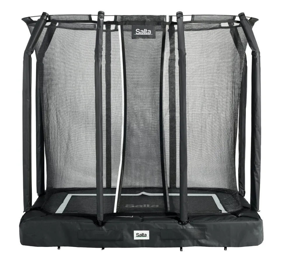 Salta Premium Ground Trampoline met Veiligheidsnet - 214 x 153 cm - Zwart