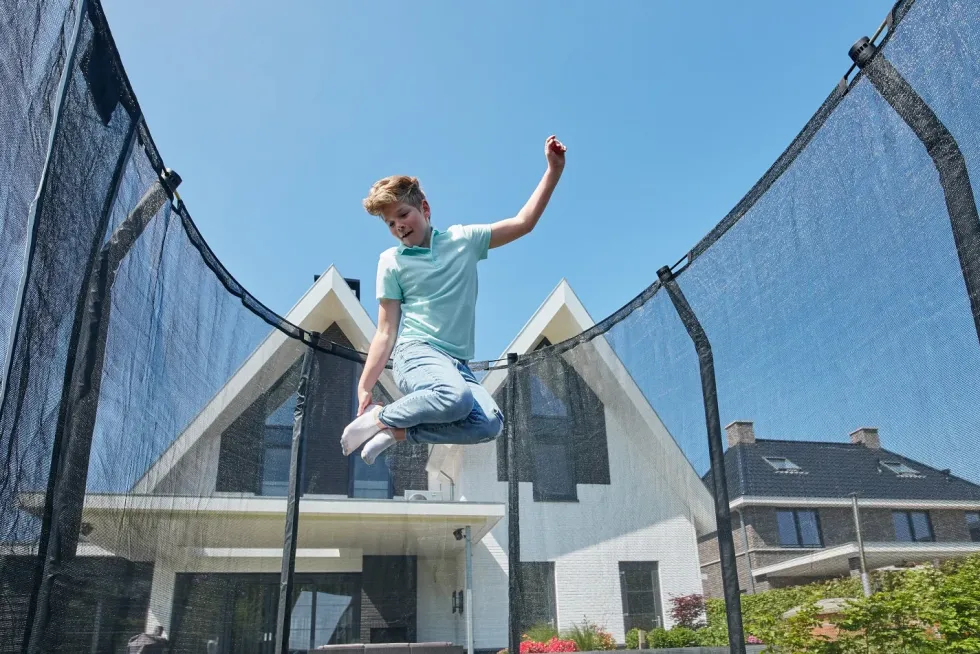Salta Premium Ground Trampoline met Veiligheidsnet - 366 x 244 cm - Groen
