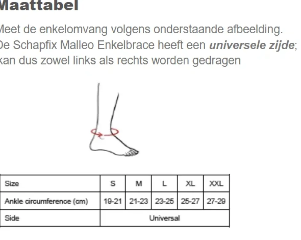 Schaper Malleo Enkelbrace