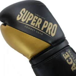 Super Pro Combat Gear Ace (Kick)Bokshandschoenen - Zwart/Goud